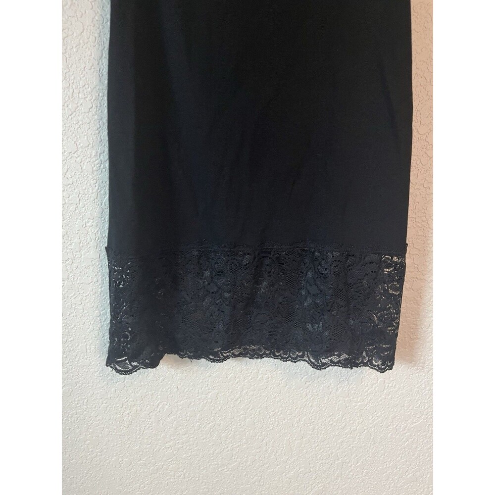 Loft Lace Trim Cami Top Womens S Black Fairycore Grunge Boho Y2K Whimsical - Picture 3 of 5